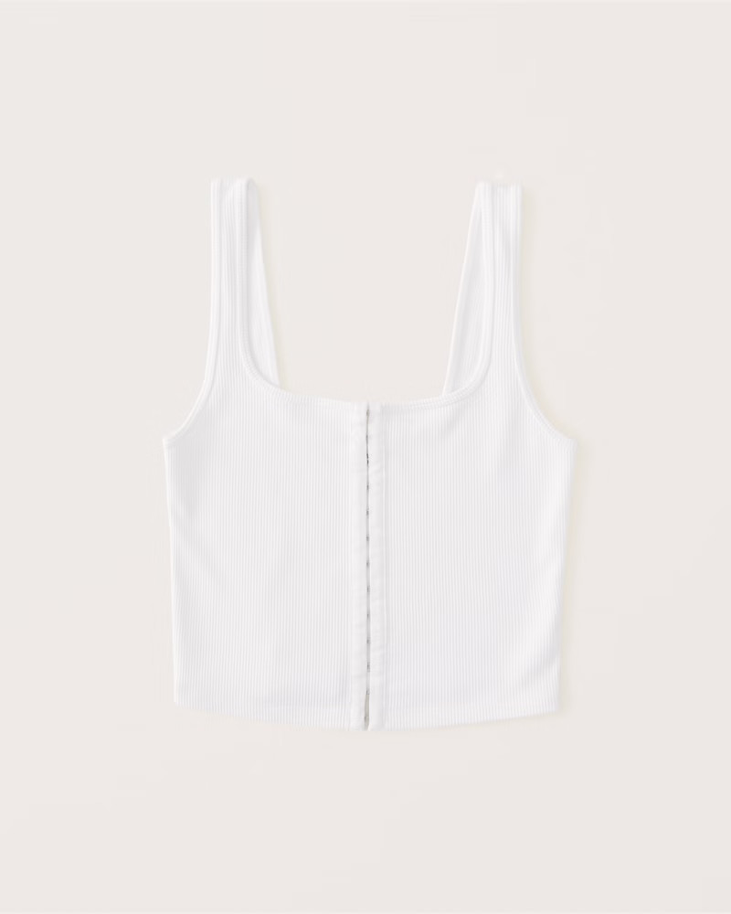 Women's Seamless Rib Fabric Hook-and-Eye Tank | Women's Tops | Abercrombie.com | Abercrombie & Fitch (US)