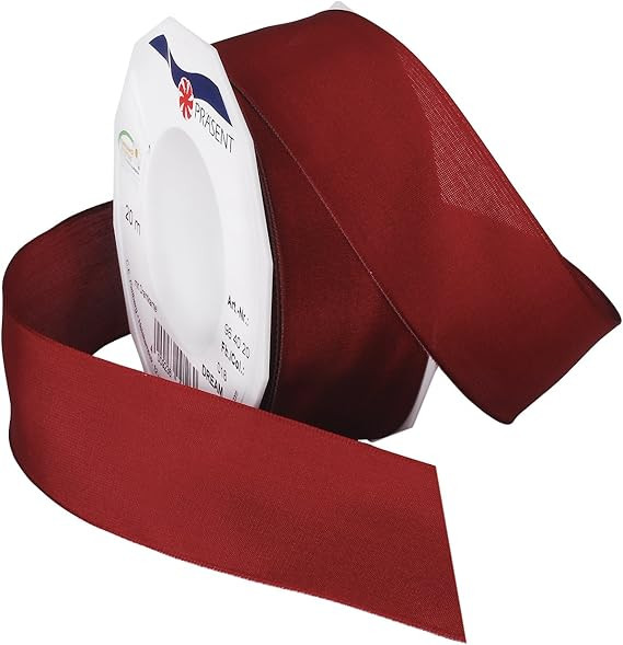 Morex Ribbon 09638/20-018 Dream Wired Taffeta Ribbon Spool, 1-1/2-Inch by 22-Yard, Garnet | Amazon (US)