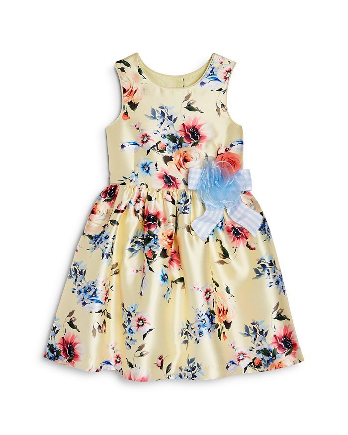 Girls' Ribbon Appliqué Floral Print Dress - Little Kid | Bloomingdale's (US)