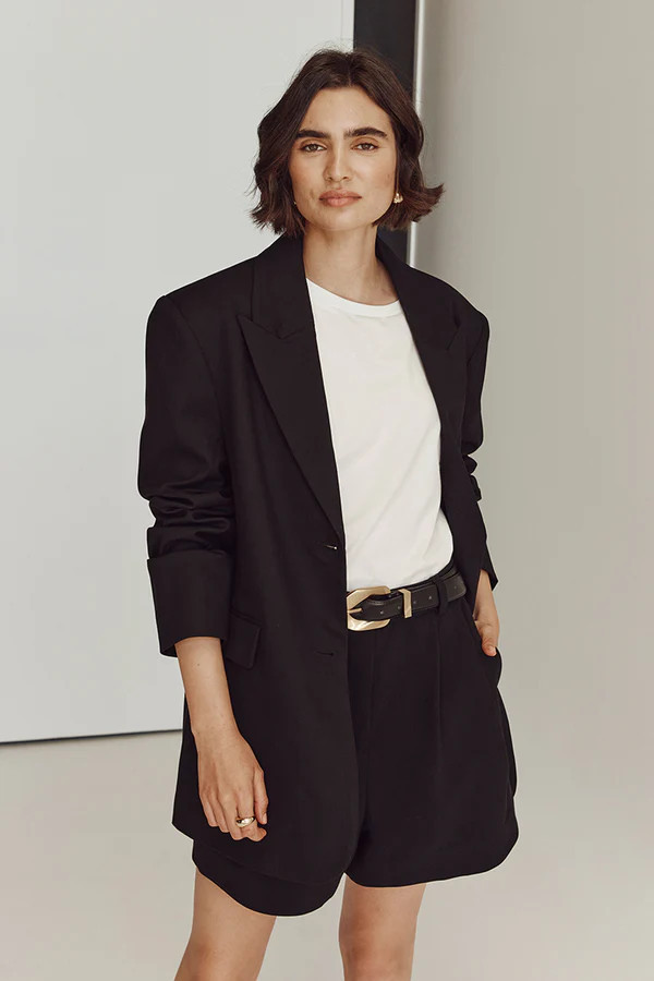 ROWAN TAILORED BLACK SHORT | DISSH