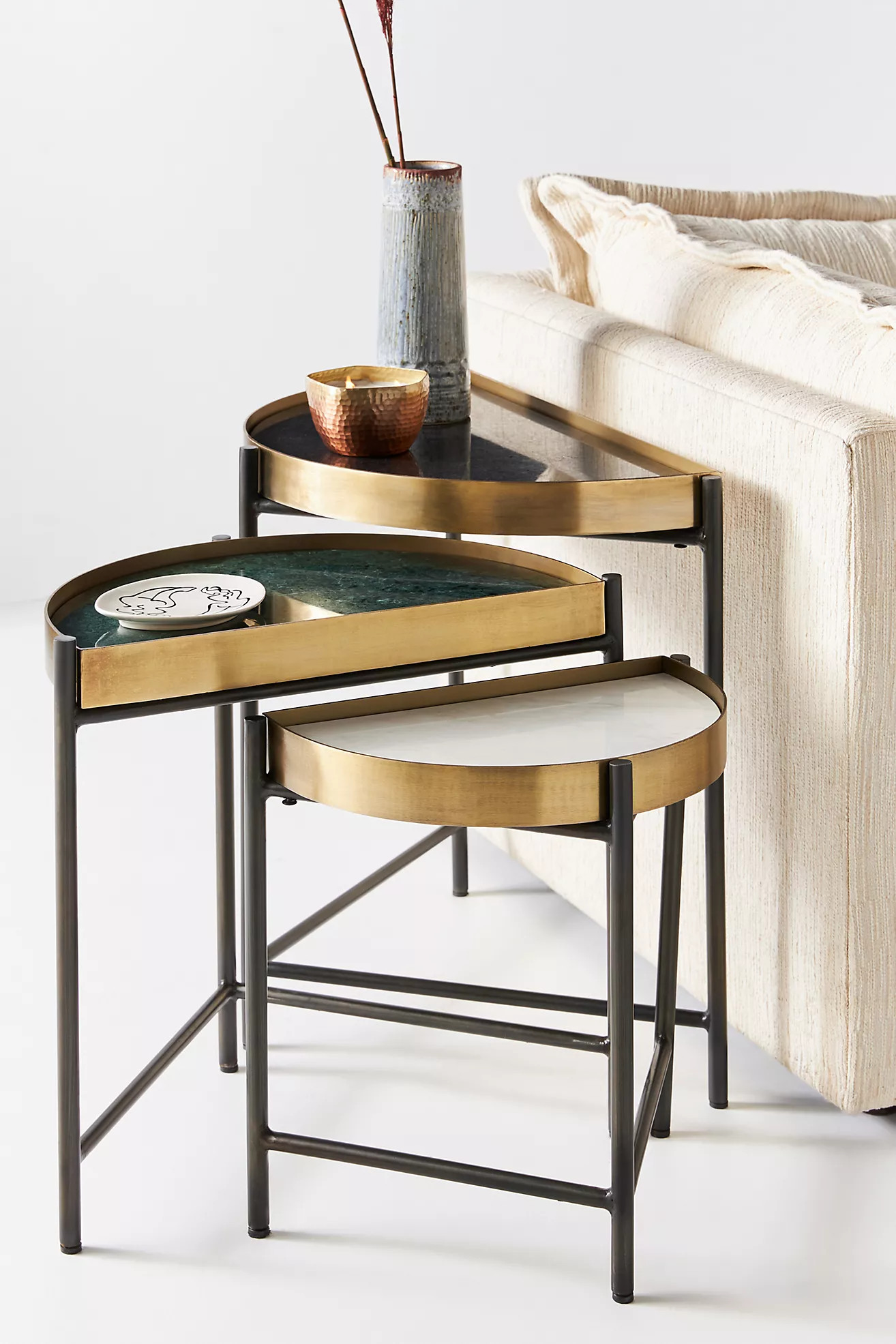 Danika Marble Nesting Table Set | Anthropologie (US)