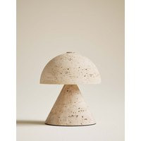 M&S Rechargeable Small Tavertine Mushroom Natural | Marks & Spencer (UK)