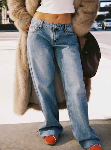 Sabryna Low Rise Jeans Blue | Princess Polly US