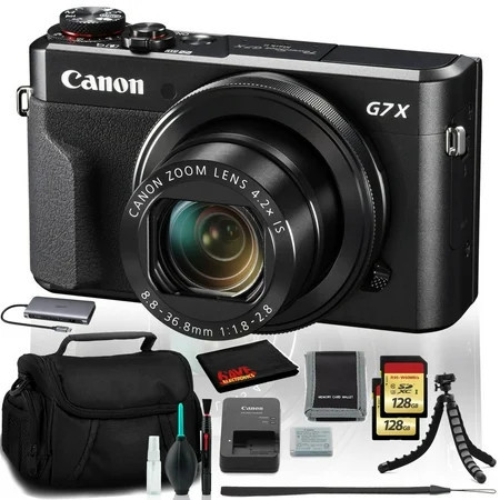Canon PowerShot G7X Mark II Digital Camera with built-in Wi-Fi (2)128GB SD Cards (New) (International Model) | Walmart (US)