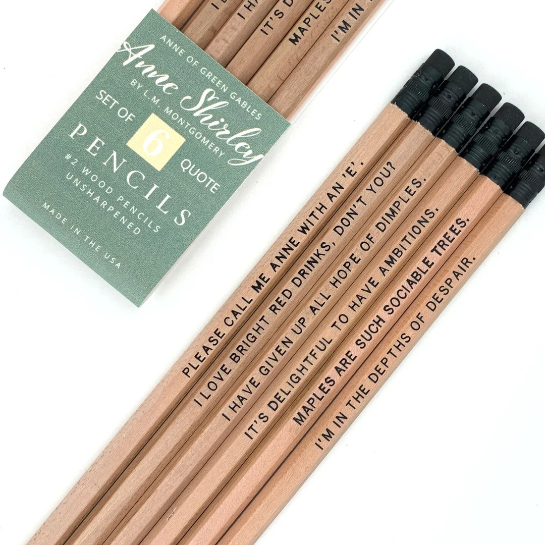 Anne of Green Gables Quote Pencils, Gift for Her Stocking Stuffer, Anne Shirley Literary Gifts - ... | Etsy (US)