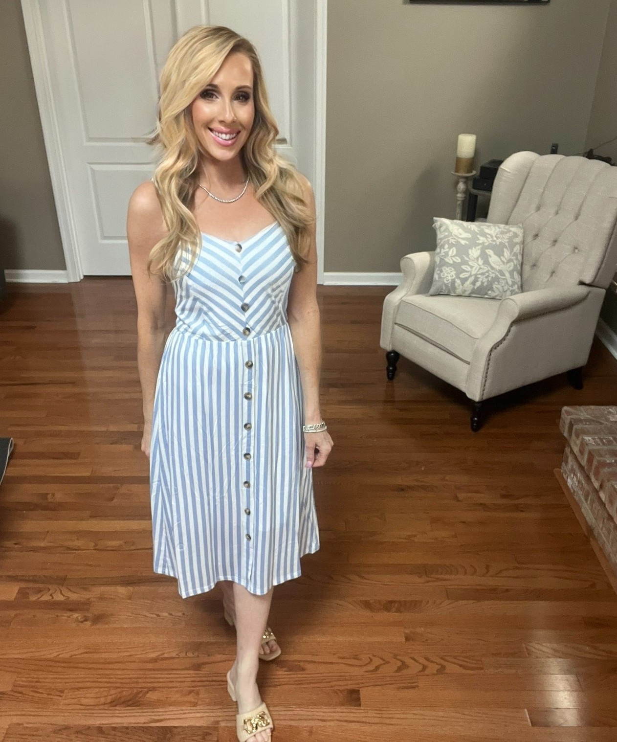 Beautiful striped midi dress 💝💝

#LTKSaleAlert #LTKmomlife #LTKootd