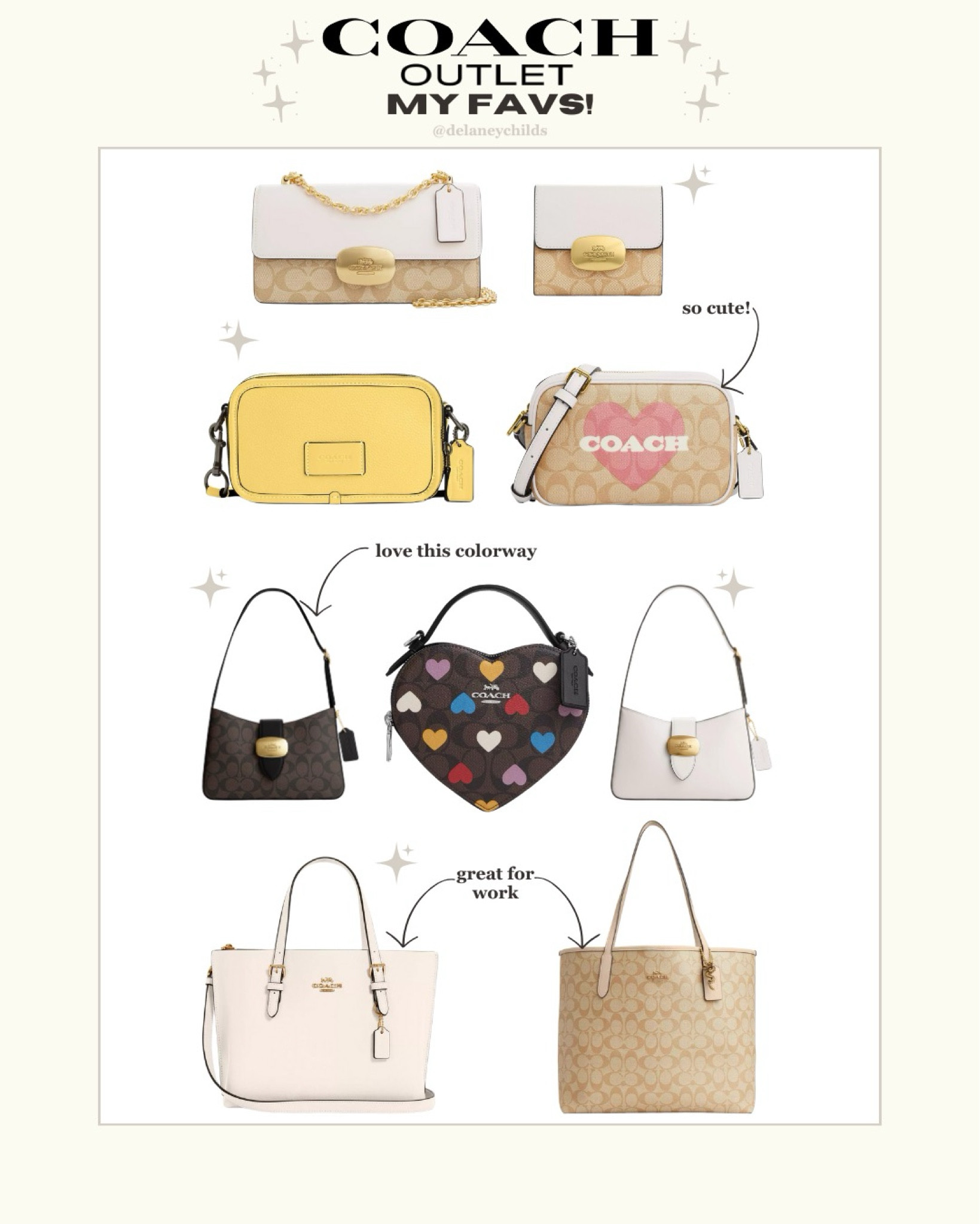 My fav Coach Outlet cuties 💕💛💕

#LTKMostLoved #LTKworkwear #LTKitbag