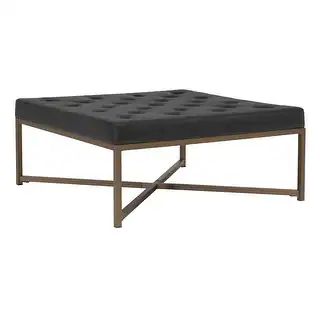 Studio Designs Home Camber Tufted Leather Cocktail Ottoman | Bed Bath & Beyond