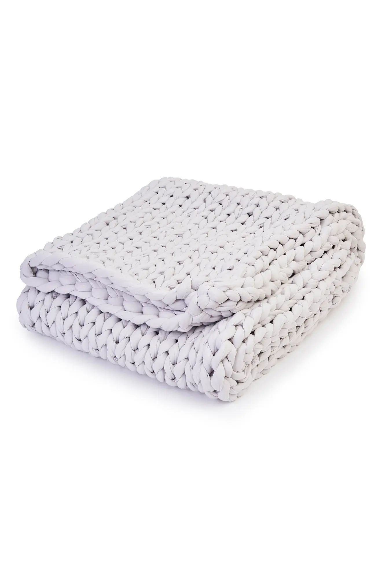 Bearaby Knit Organic Cotton Weighted Blanket, Size 15LB - Grey | Nordstrom