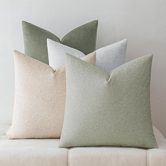 a moment Waterproof Throw Pillow Covers Set of 4,18x18 Inch Outdoor Stain Resistant Pet Friendly ... | Amazon (US)