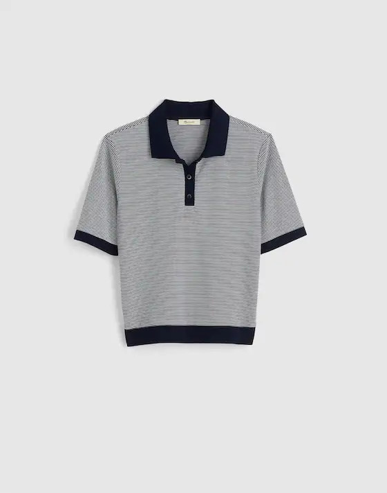 Striped Shrunken Polo Tee | Madewell