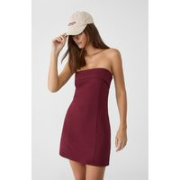 Stradivarius Short off-the-shoulder dress Burgundy S | Stradivarius (UK)
