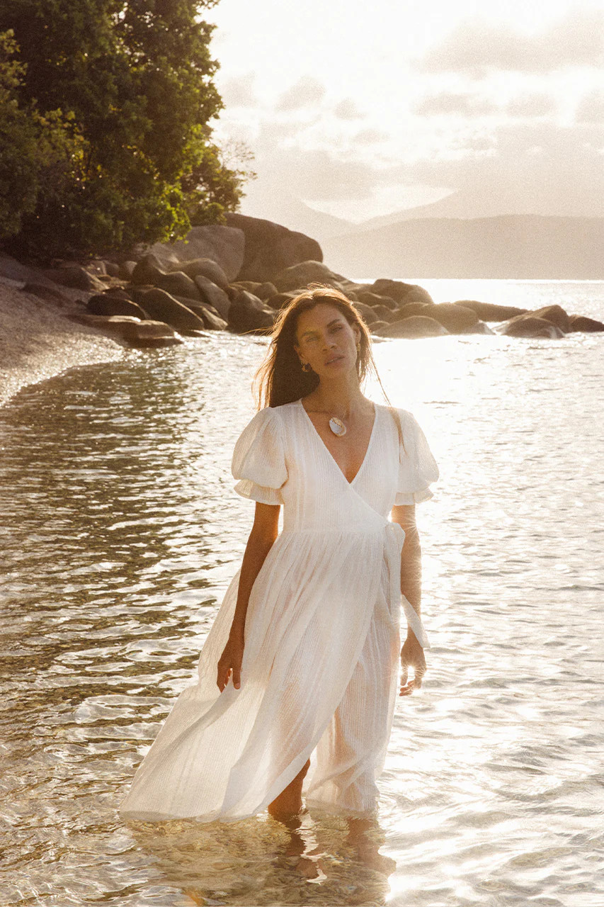 Uma Maxi Dress ~ White | Daughters of India