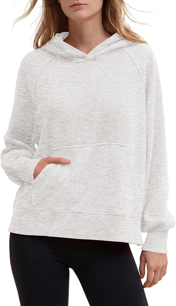 Gacaky Hoodies for Women Casual Oversized Waffle Sweatshirts Fall Fashion Pullover Tops Outfits C... | Amazon (US)