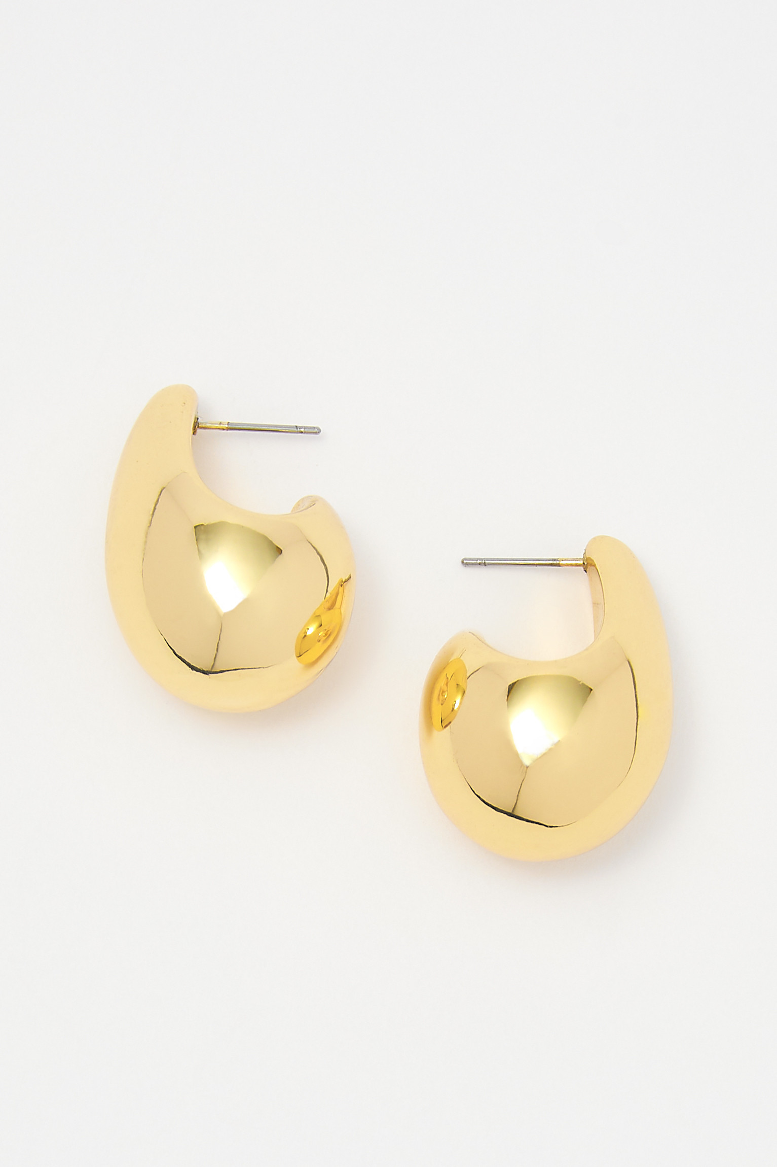 Metallic teardrop earrings | PULL and BEAR UK