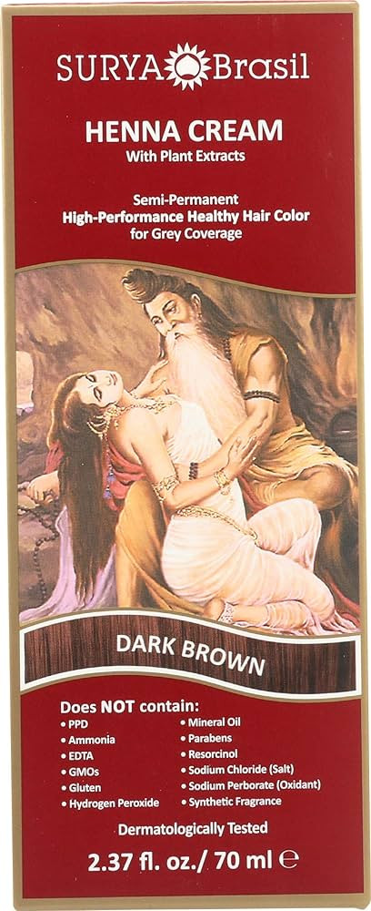 Surya Brasil Products Henna Cream, Dark Brown, 2.37 Fluid Ounce | Amazon (US)