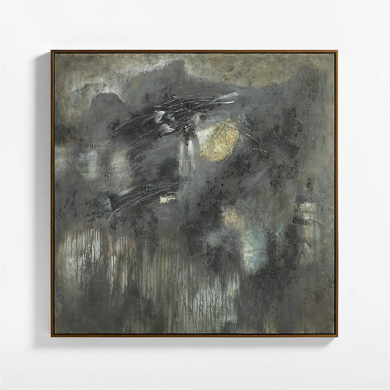 "Lava Rock" by Ruby 55" x 55" Framed Wall Art Print + Reviews | Crate & Barrel | Crate & Barrel