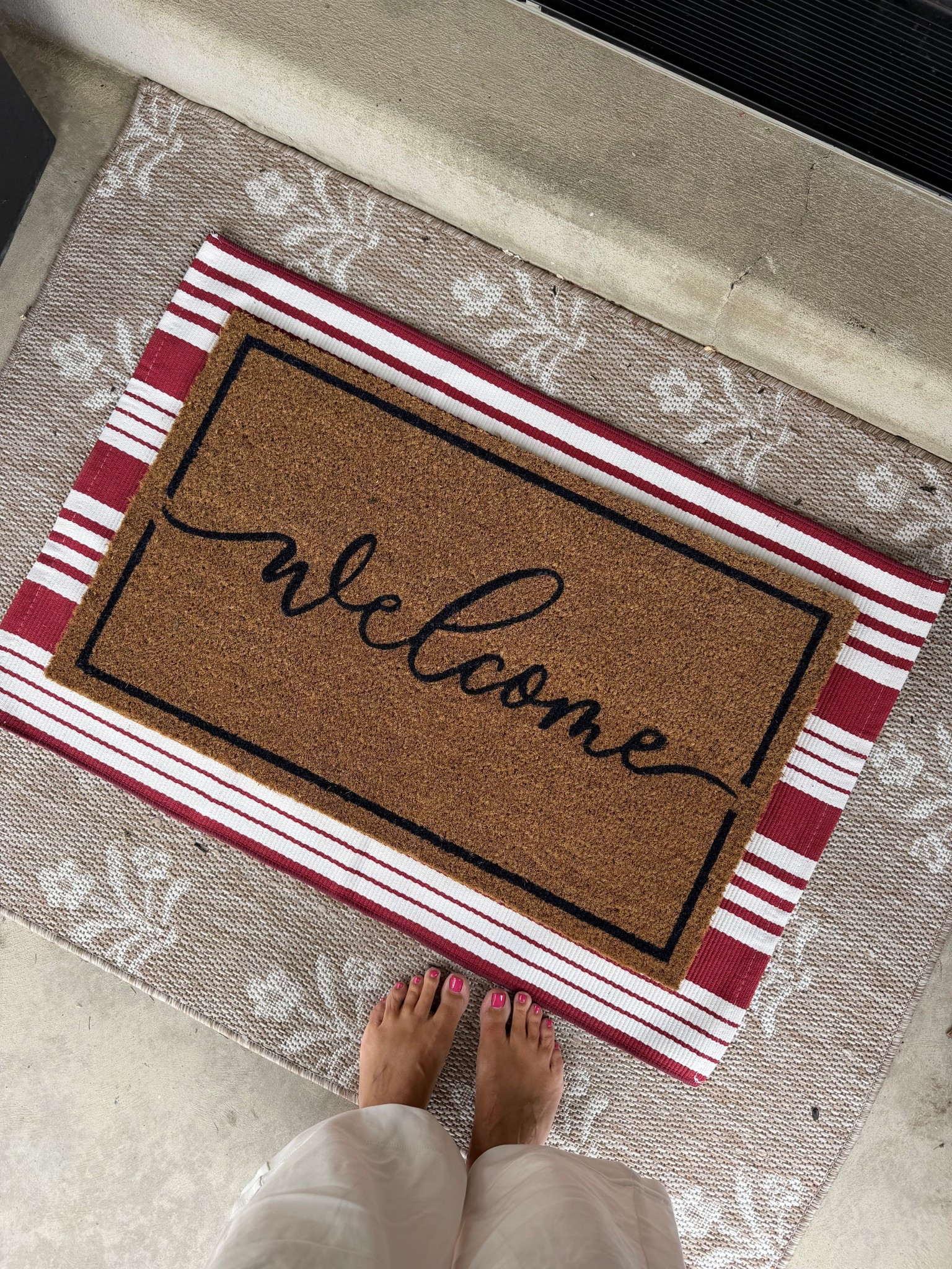 Cutest new front door mats for a fun layered look! ❤️

#LTKHome