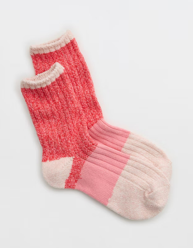 Aerie Colorblock Marled Crew Socks | Aerie