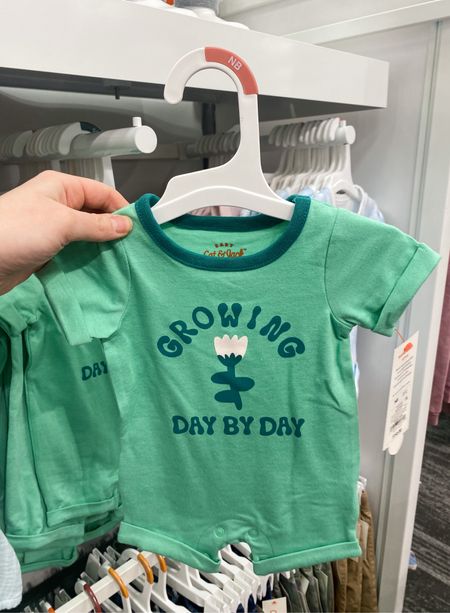 Baby cat & jack outfit | baby spring romper | green baby outfit | growing day by day baby romper | target finds | cat & jack by target | spring clothes | baby romper 

#LTKFind #LTKSeasonal #LTKbaby