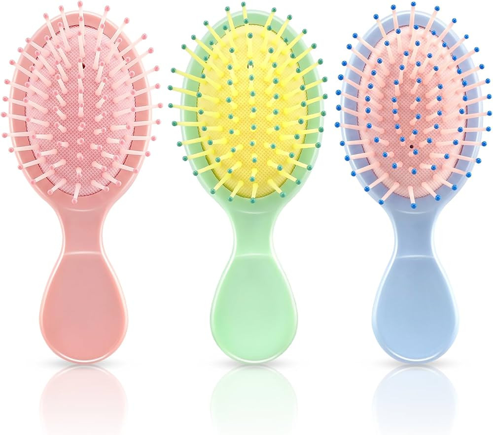 HOFASON 3 Pcs Mini Wet Hair Brush for Women Girls Toddler, Stocking Stuffers for Women Teens Girl... | Amazon (US)