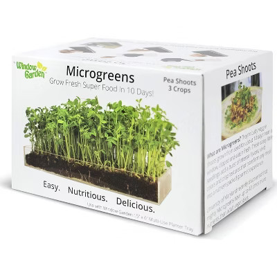 Window Garden Microgreen Organic Pea Shoot 3 Pack Refill | Target