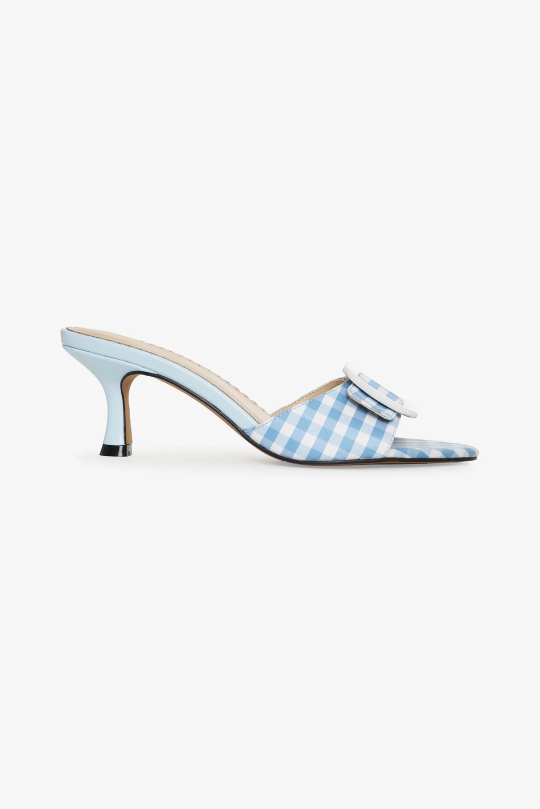 Eloise Gingham Buckle Mule | For Love & Lemons