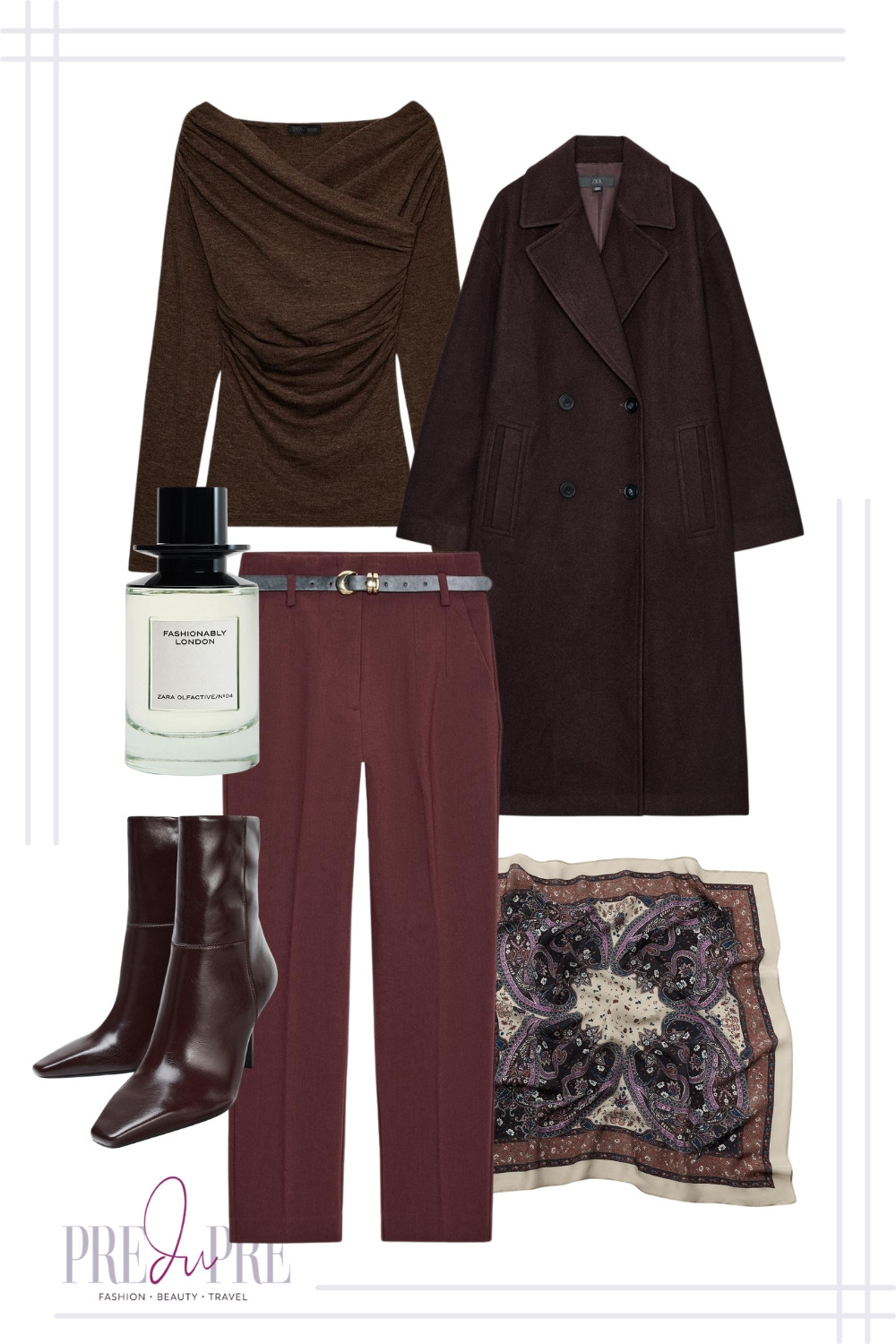 Elevate your professional style with this polished and chic autumn work outfit! 🍂 I've put together a look that is both sophisticated and on-trend. The rich color palette of burgundy and brown creates a luxurious feel, while the stylish coat and trousers make a powerful statement. Shop the entire look to upgrade your office wardrobe! #WorkOutfit #OfficeStyle #ProfessionalFashion #PredupreFashion #AutumnStyle #FallFashion #BusinessCasual #WorkWear 

 #LTKSeasonal #LTKFindsUnder100 #LTKWorkwear
