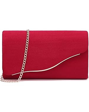 Dasein Faux Suede Evening Bag Clutch Purses for Women for Wedding Party Prom Formal Handbags with... | Amazon (US)
