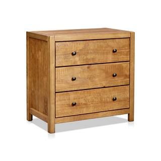 Ahokua Rustic Wood with 3-Drawer Dresser, Round Metal Knobs, Oak  (30.04 in. H x 31.5 in. W x 18 ... | The Home Depot