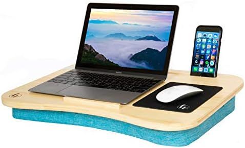 Lap Desk by Hultzzzy - Large 100% Natural Bamboo Surface - Fits up to 17 Inch Laptops - 15" Table... | Amazon (US)