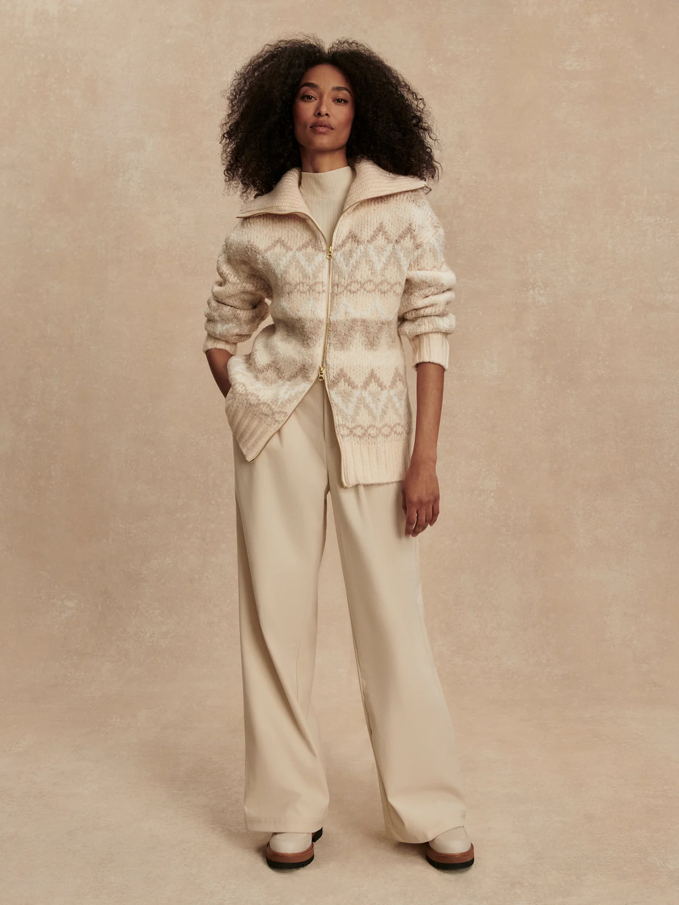 Brooke Fairisle Knit Jacket | VARLEY US | Varley US