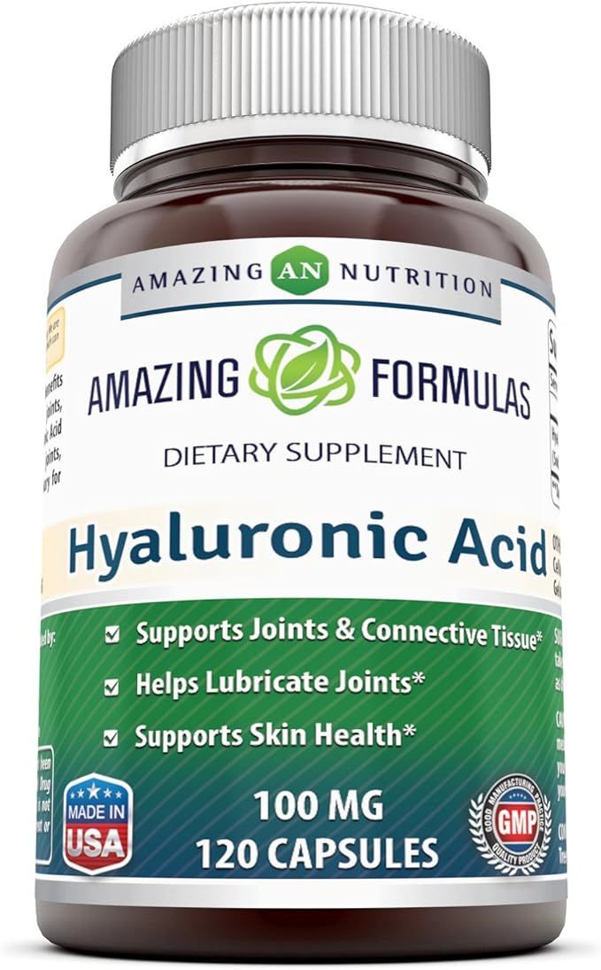 Amazing Formulas Hyaluronic Acid Capsules 100 mg 120 Pills (Non-GMO,Gluten Free) - Support Health... | Amazon (US)