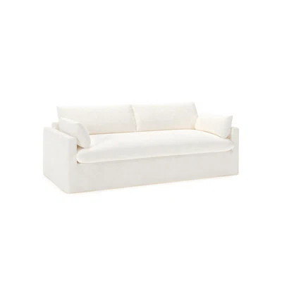 Luna 90" Square Arm Slipcovered Sofa with Reversible Cushions | Wayfair North America