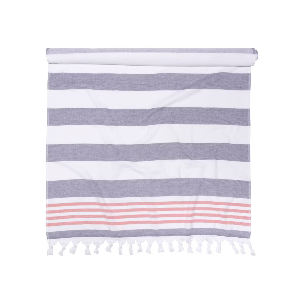 Cotton Oversized Striped Fouta Beach Towel with Tassels by Blue Nile Mills | Target