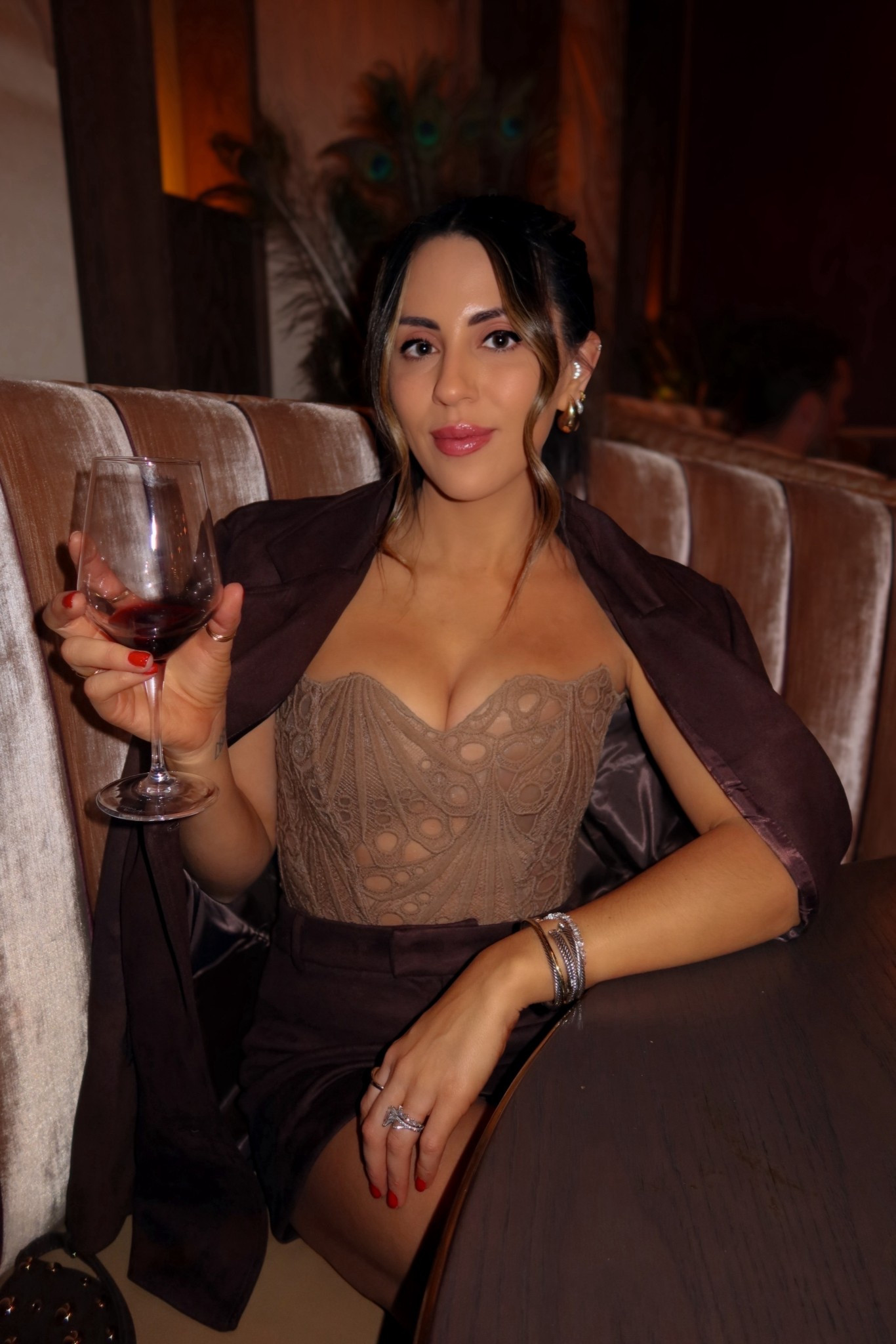 Date night outfit — lace corset (XS) and suede brown blazer skirt set ( size 4 in skirt &amp; size 6 in jacket)

#LTKStyleTip #LTKFindsUnder100 #LTKFindsUnder50