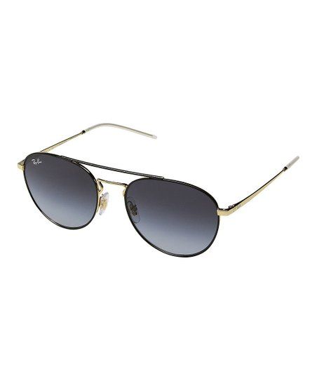 Two-Tone & Gray Gradient Round Aviator Sunglasses - Unisex | Zulily