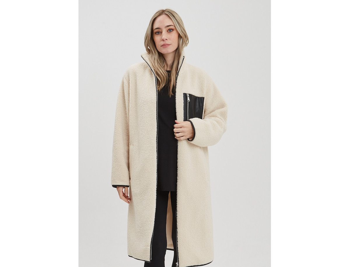 Nom Maternity Teddi Coat - Cream | Macy's