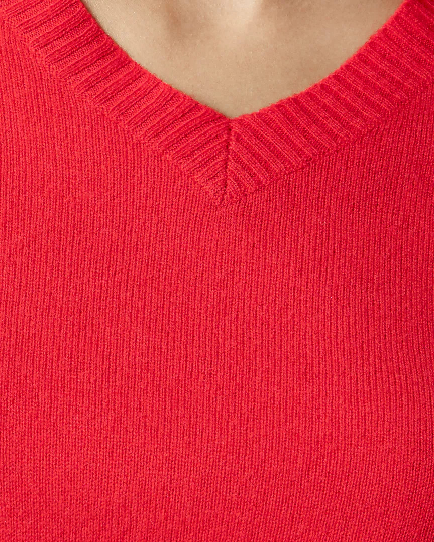 Cashmere high V-neck sweater | J. Crew US