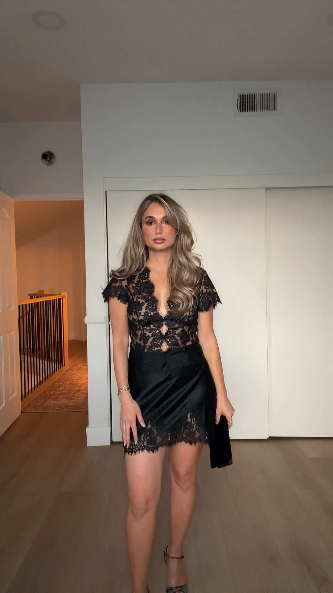 Black lace + silk combo that 🔥 date night outfit that kills 

#LTKValentine #LTKPetite #LTKootd