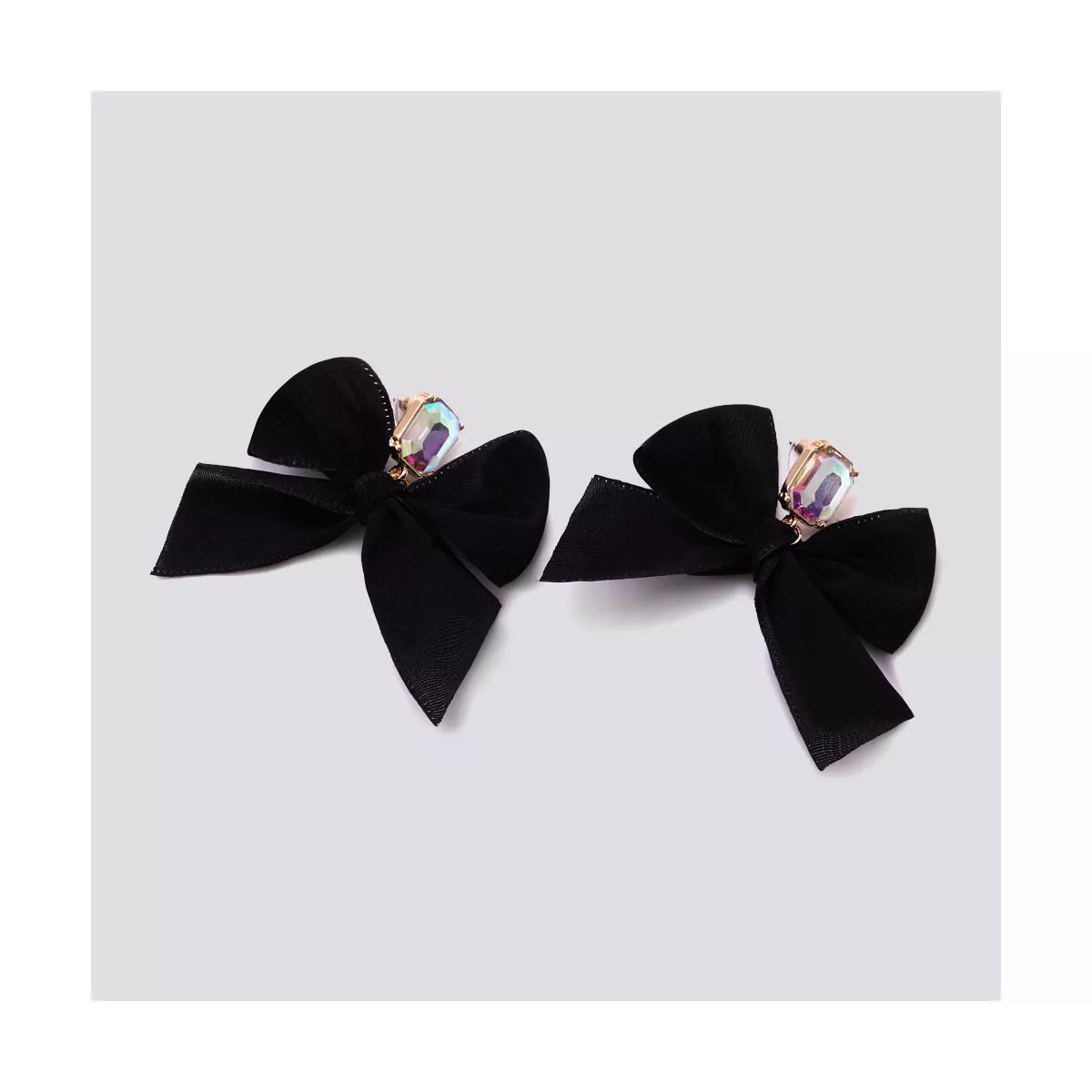 Crystal Bow Drop Earring - Wild Fable™ Black/Gold | Target