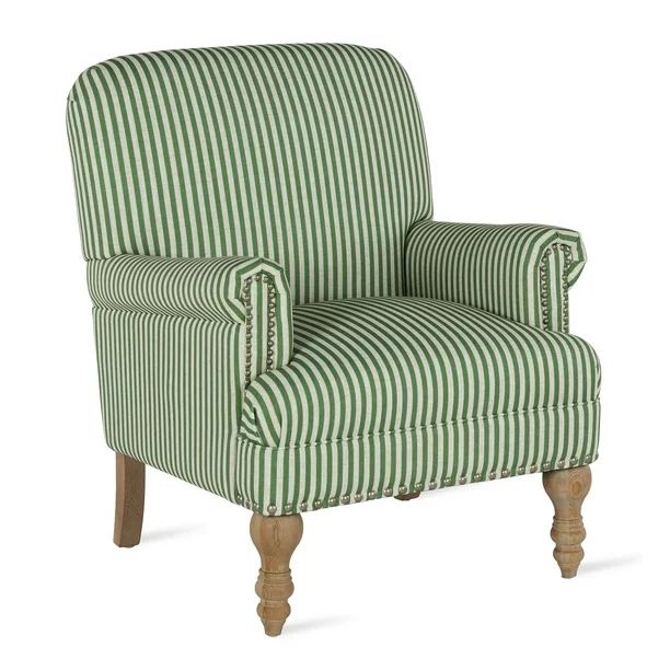 Dorel Living Jaya Accent Chair, Living Room Armchairs, Green Stripe - Walmart.com | Walmart (US)