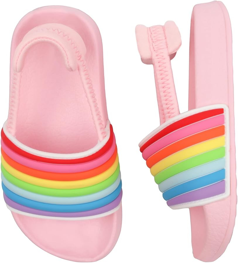 Kids Flip Flops Sandals Toddler Boys Girls Sequin Slides Shower Beach Pool Shoes Slip on Summer S... | Amazon (US)