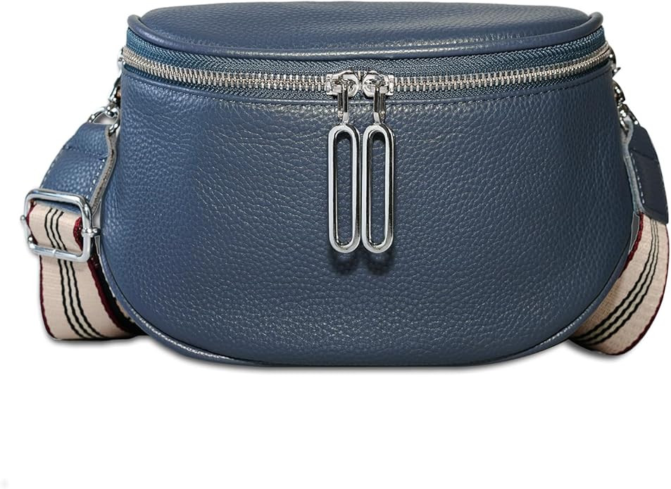 ZOSIVEB Genuine Leather Women's Crossbody Shoulder Sling Bags/Satchel Bag/Cowhide Saddle Bag/Ches... | Amazon (US)