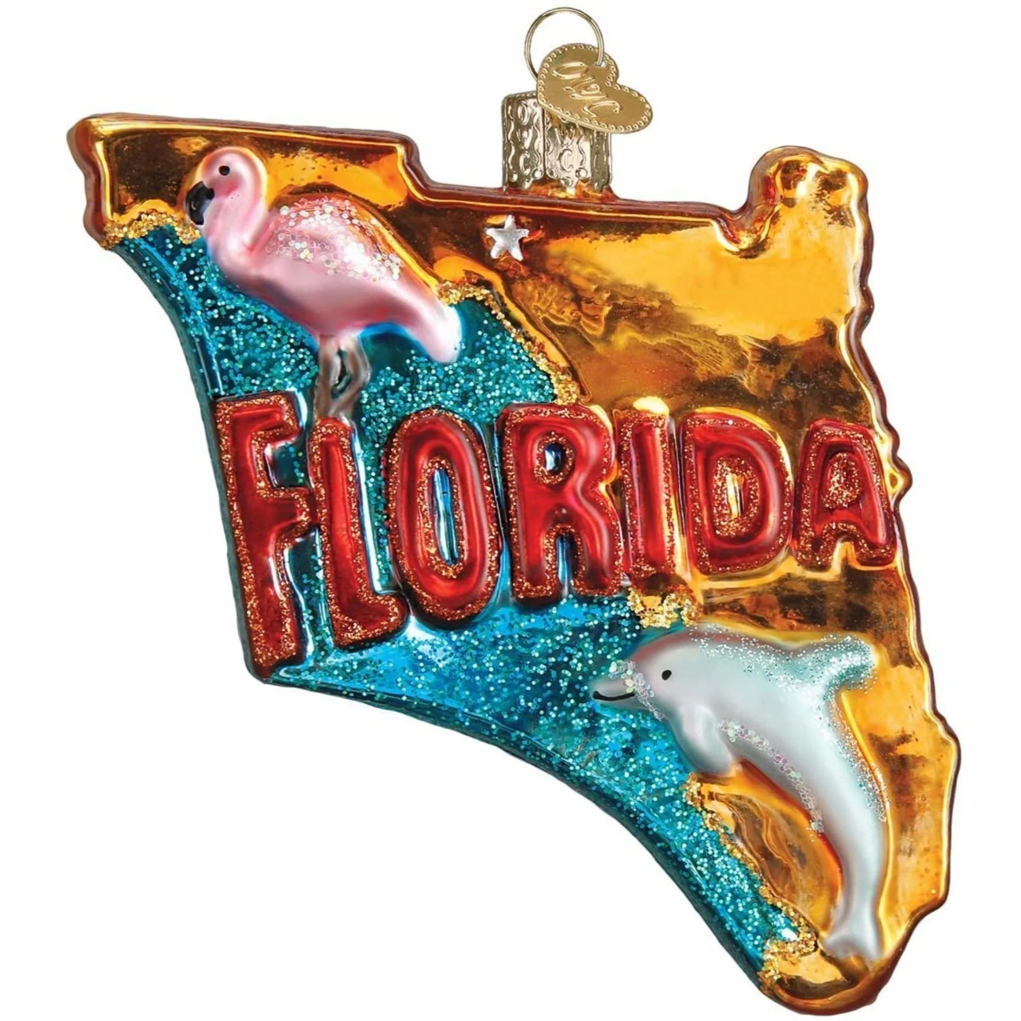 Old World Christmas Glass Blown Ornament for Christmas Tree - State of Florida | 729343361981 | Lowe's