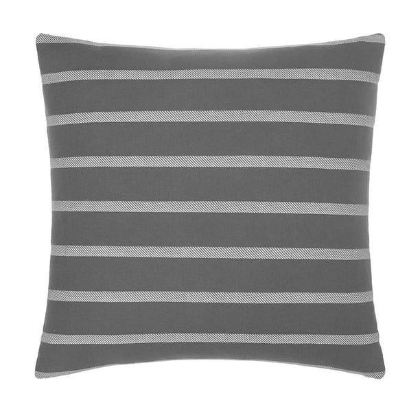 Gap Home Yarn Dyed Twill Stripe Decorative Square Throw Pillow Charcoal/White 18" x 18" | Walmart (US)