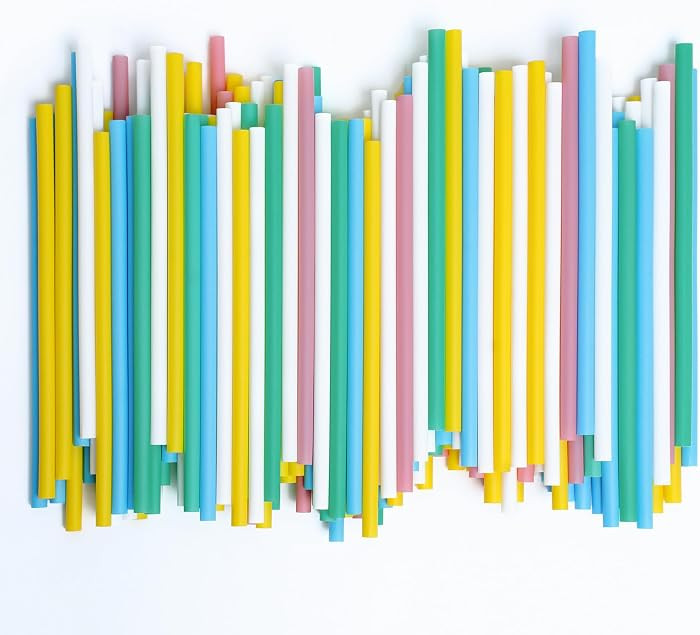 5.75" Short Cocktail Straws Plastic-Free,Colorful Disposable Drinking Straws 200pcs,Plant-Based S... | Amazon (US)
