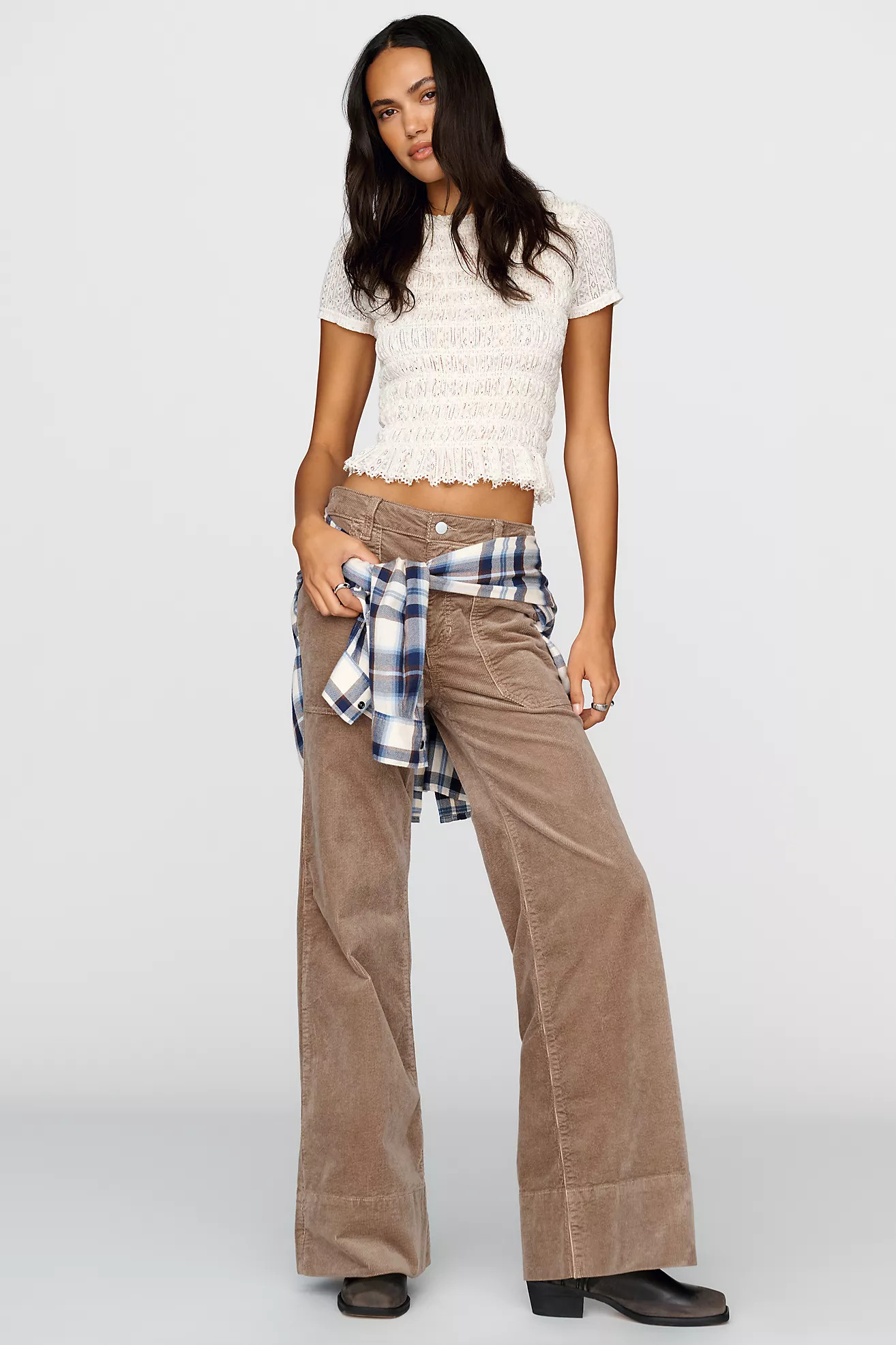 Rylan Corduroy High-Rise Flare Jeans | Anthropologie (US)