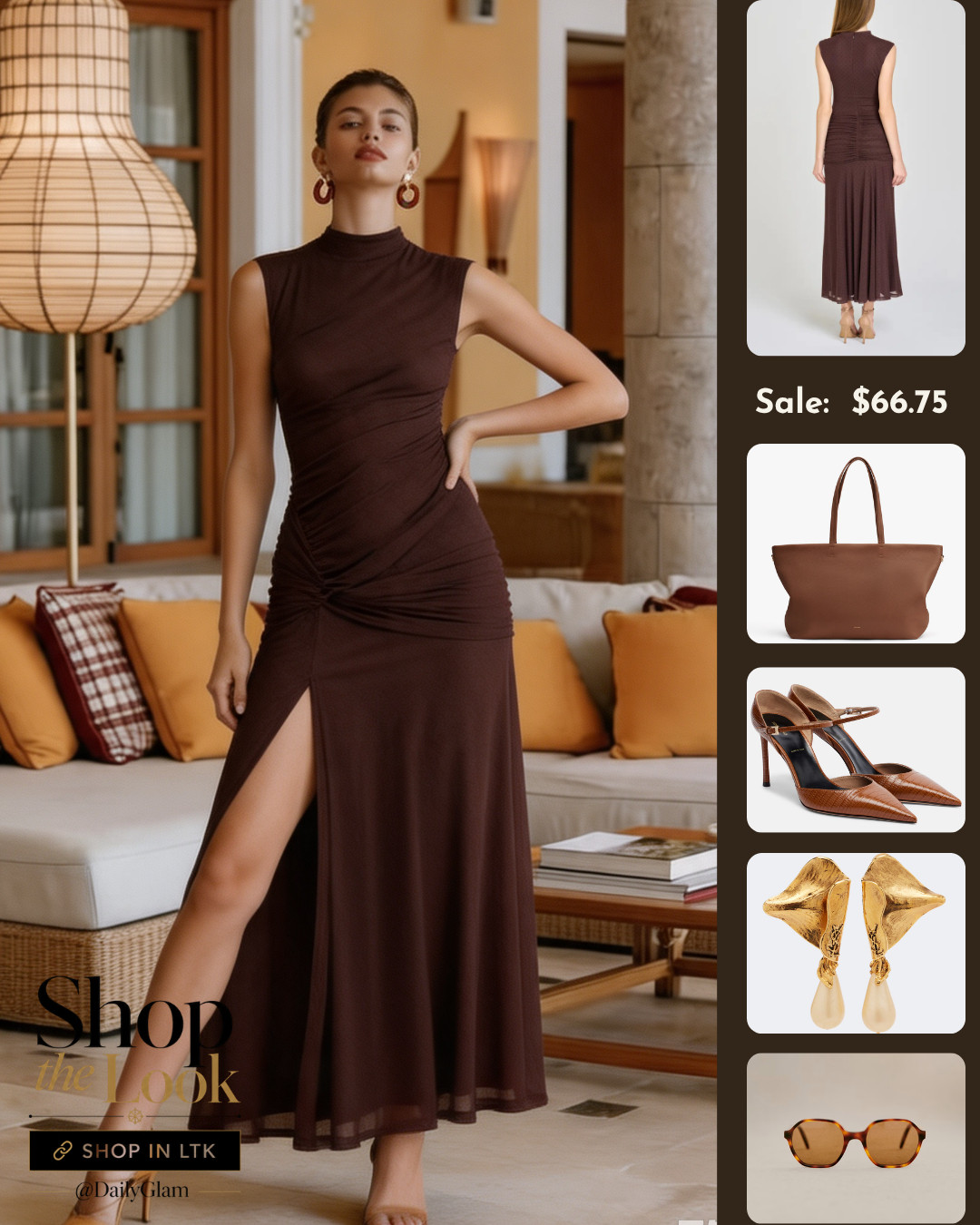 Timeless vintage hotel lobby elegant styling
#PuffSleeveDress #CottonMidiDress #VintageChic #QuietLuxuryDaywear #ScallopNeck #FeminineStyle #HotelChic #BrownCottonDress 

 #LTKootd #LTKOver40 #LTKWorkwear