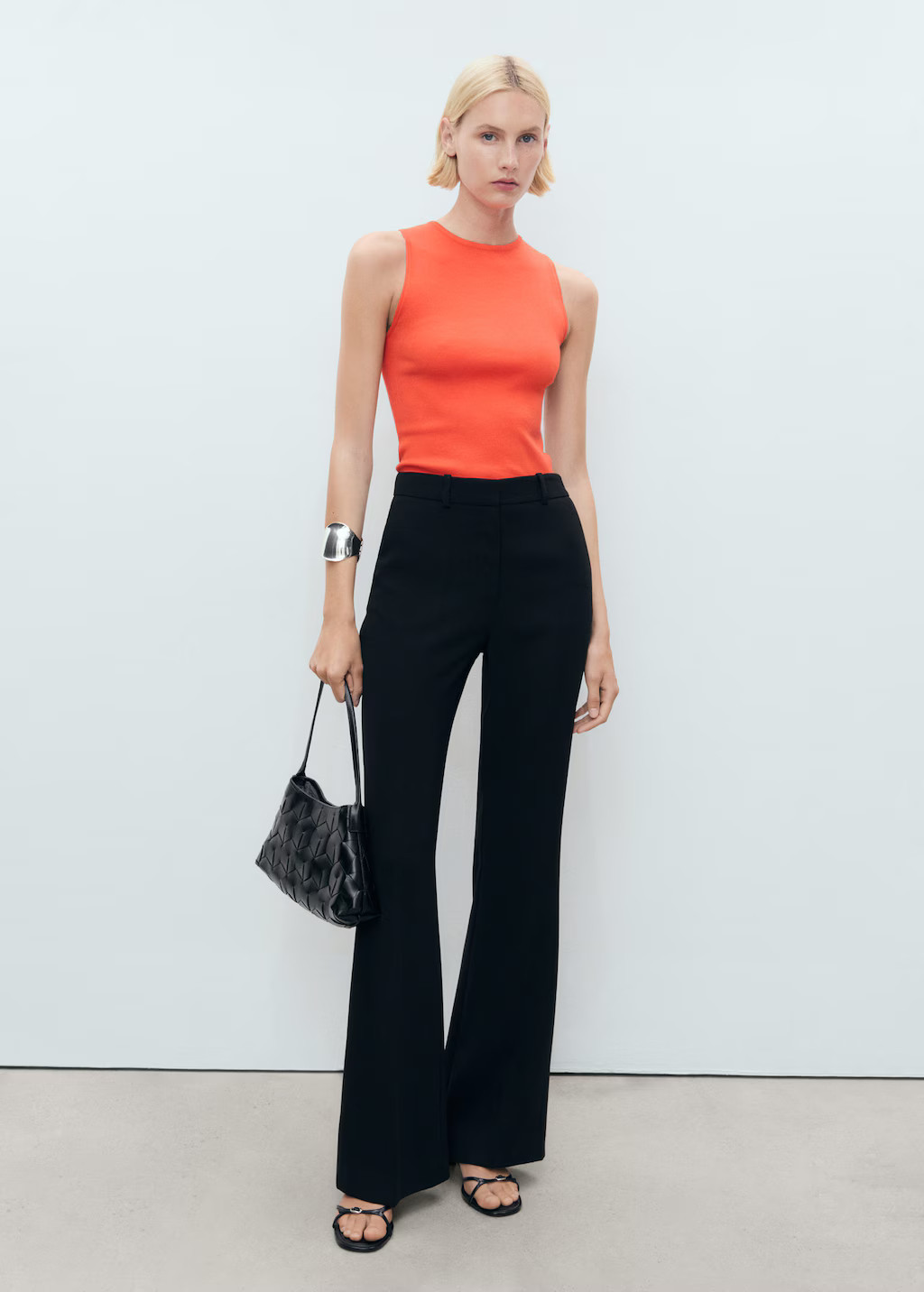 Fine-knit top orange - Woman - S - MANGO | Mango (US/MX/AU)